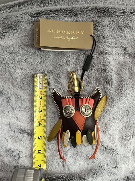 burberry owl key chain leather|Burberry Mavis The Owl Leather Charm In Deep Claret Multi.